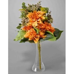 Dalie in mazzo frontale - 55 Cm - Arancione