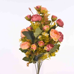 Ranuncoli in mazzo frontale - 40 Cm in diversi colori - Pesca