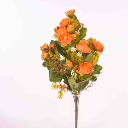 Ranuncoli in mazzo frontale - 40 Cm in diversi colori - Arancione