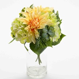 Dalia/Ortensia in mazzo - 36 CM Giallo