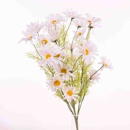 Margherite in mazzo -da 5 steli ramificatii cm. 52 in vari colori - Bianco