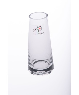 Vaso in vetro trasparente monofiore a forma di cilindro svasato h 13 cm d 3,5 cm