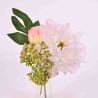 Peonia in pick da 20 cm con infiorescenza e bocciolo in vari colori - Rosa chiaro